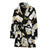 Orchid White Pattern Print Design OR011 Women Bathrobe