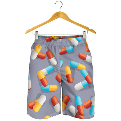 Pill Pattern Print Design A01 Mens Shorts