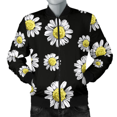 Daisy Pattern Print Design DS01 Men Bomber Jacket