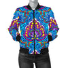 lotus Boho Pattern Print Design LO010 Women Bomber Jacket