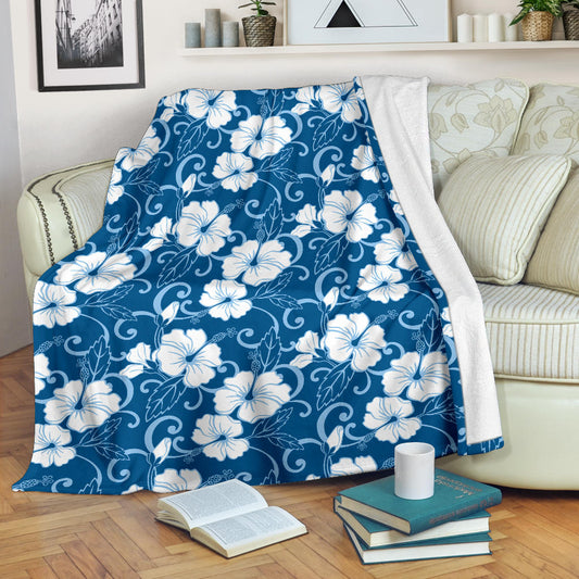 Hibiscus Pattern Print Design HB03 Fleece Blanket