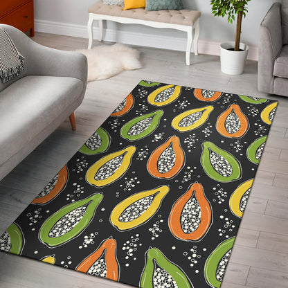 Papaya Pattern Print Design PP05 Area Rugs