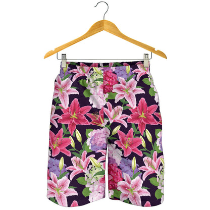 Lily Pattern Print Design LY017 Mens Shorts
