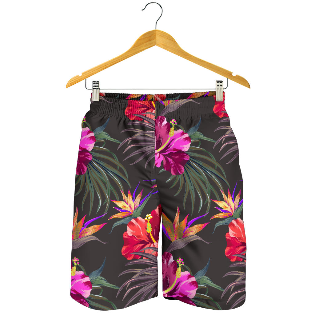 Hibiscus Pattern Print Design HB014 Mens Shorts