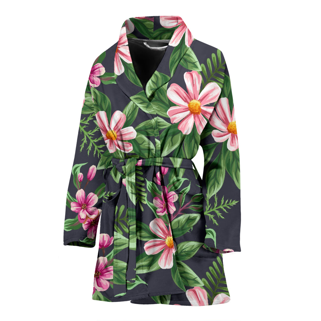 Summer Floral Pattern Print Design SF010 Women Bathrobe