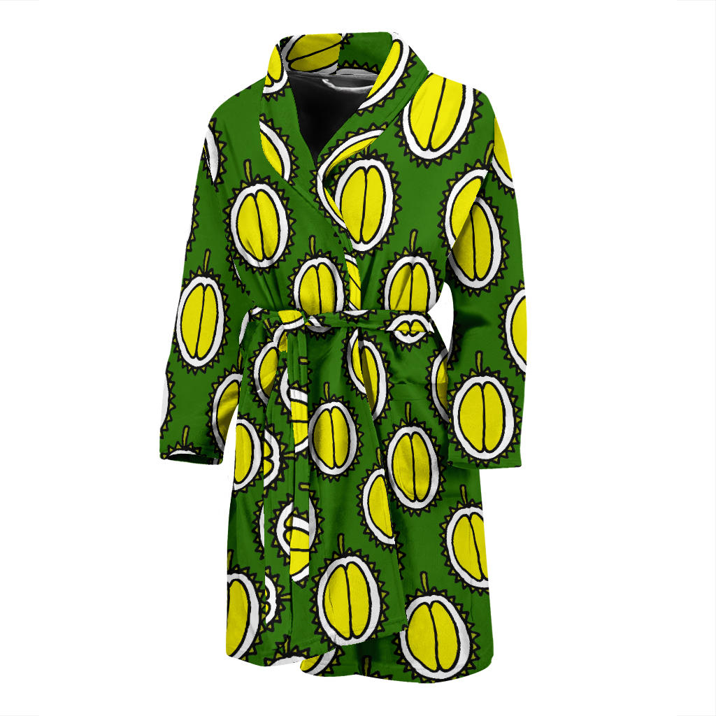 Durian Pattern Print Design DR01 Men Bathrobe