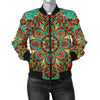 Medallion Pattern Print Design 02 Women's Bomber Jacket