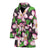 Pink Plumeria Pattern Print Design PM019 Women Bathrobe