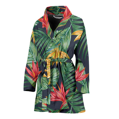 Bird Of Paradise Pattern Print Design BOP09 Women Bathrobe