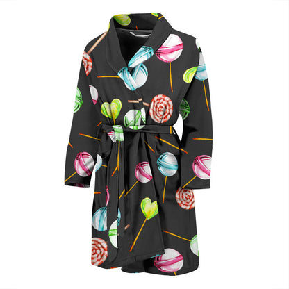 Lollipop Pattern Print Design LL02 Men Bathrobe