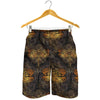 Gold Dragonfly Mandala Mens Shorts