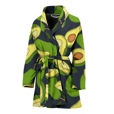 Avocado Pattern Print Design AC013 Women Bathrobe