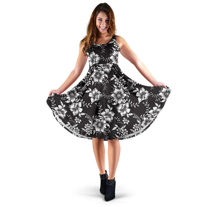 Gerberas Pattern Print Design GB02 Midi Dress