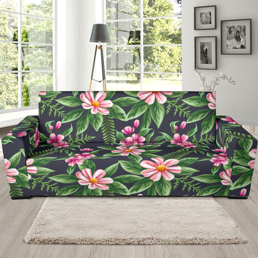 Summer Floral Pattern Print Design SF010 Sofa Slipcover