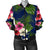 Hibiscus Pattern Print Design HB028 Women Bomber Jacket