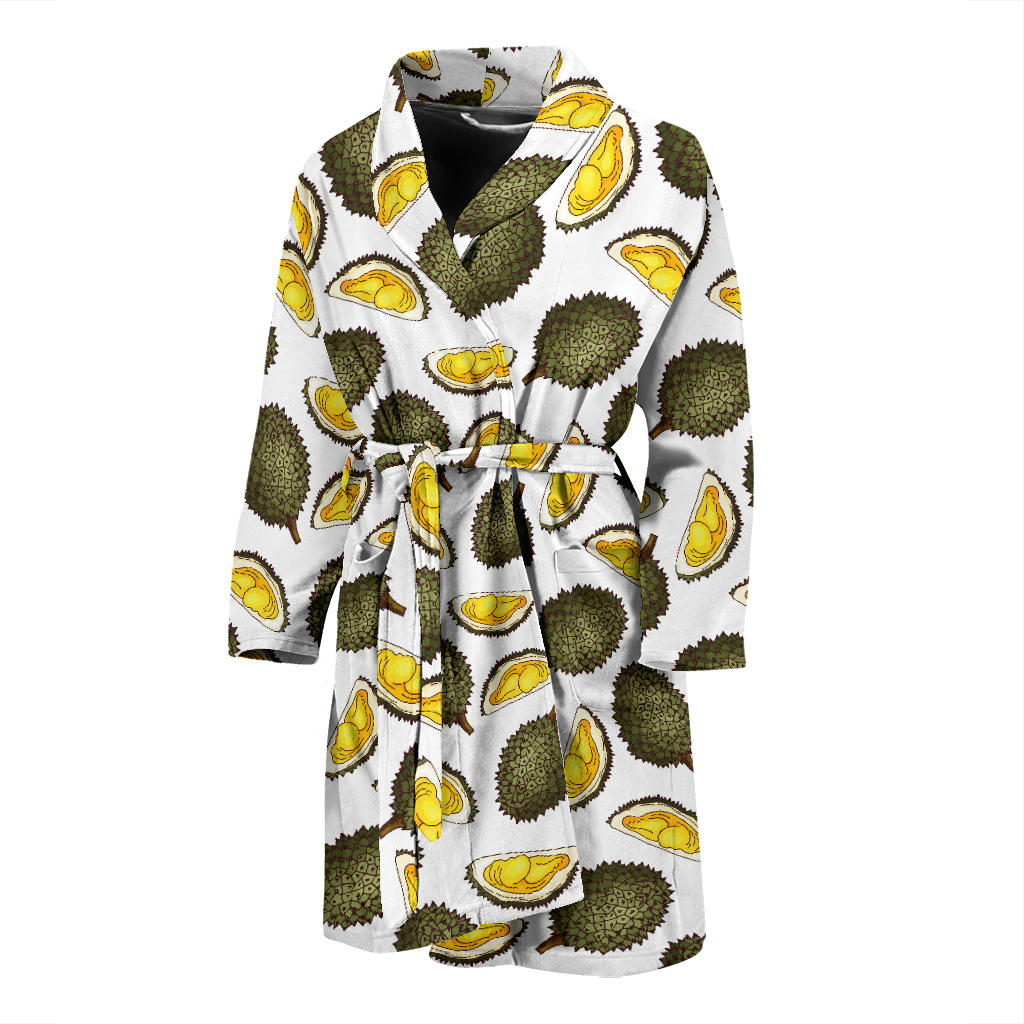 Durian Pattern Print Design DR03 Men Bathrobe