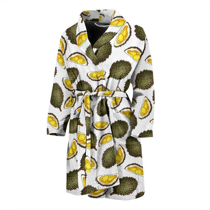 Durian Pattern Print Design DR03 Men Bathrobe