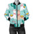 Llama Cactus Pattern Print Design 08 Women's Bomber Jacket