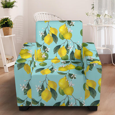 Lemon Pattern Print Design LM05 Armchair Slipcover