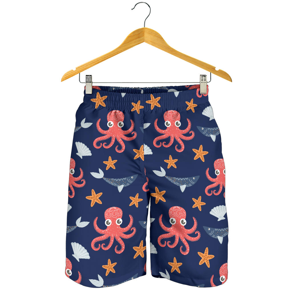 Octopus Pattern Print Design A04 Mens Shorts