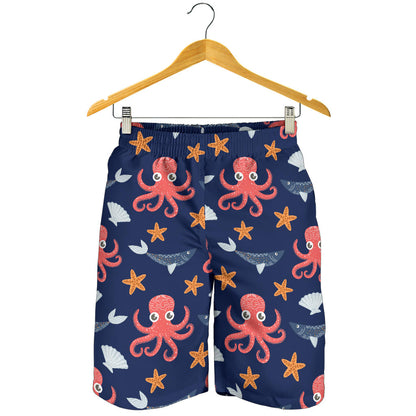 Octopus Pattern Print Design A04 Mens Shorts