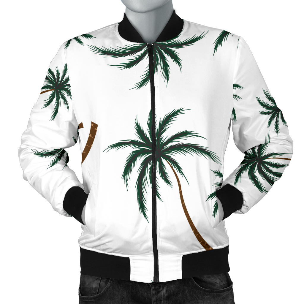 Palm Tree Pattern Print Design PT07 Men Bomber Jacket
