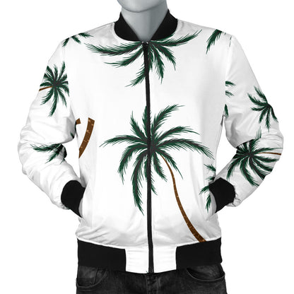 Palm Tree Pattern Print Design PT07 Men Bomber Jacket