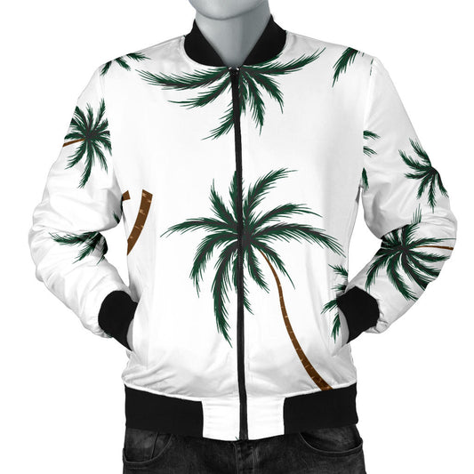 Palm Tree Pattern Print Design PT07 Men Bomber Jacket