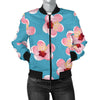 Cherry Blossom Pattern Print Design CB09 Women Bomber Jacket