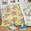 Sea Turtle Pattern Print Design T06 Fleece Blanket