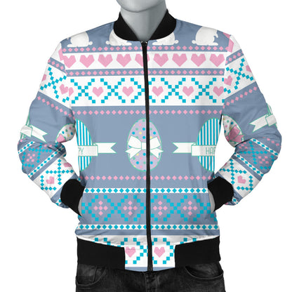 Easter Eggs Pattern Print Design RB013 Men Bomber Jacket