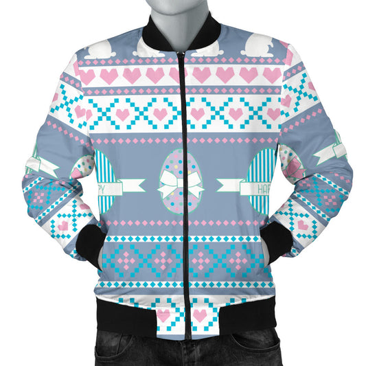 Easter Eggs Pattern Print Design RB013 Men Bomber Jacket