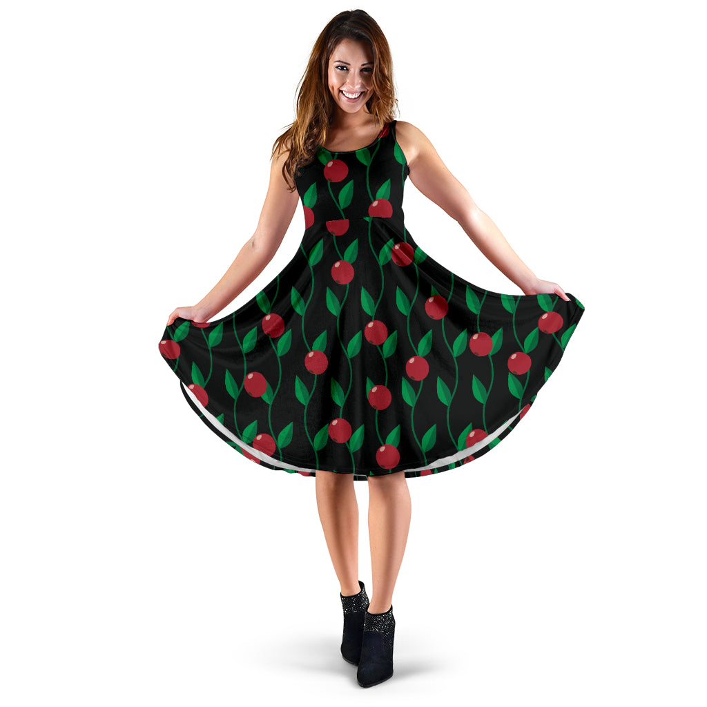 Cranberry Pattern Print Design CB01 Midi Dress