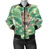 Leopard Pattern Print Design 03 Women's Bomber Jacket