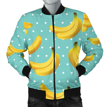 Banana Pattern Print Design BA02 Men Bomber Jacket
