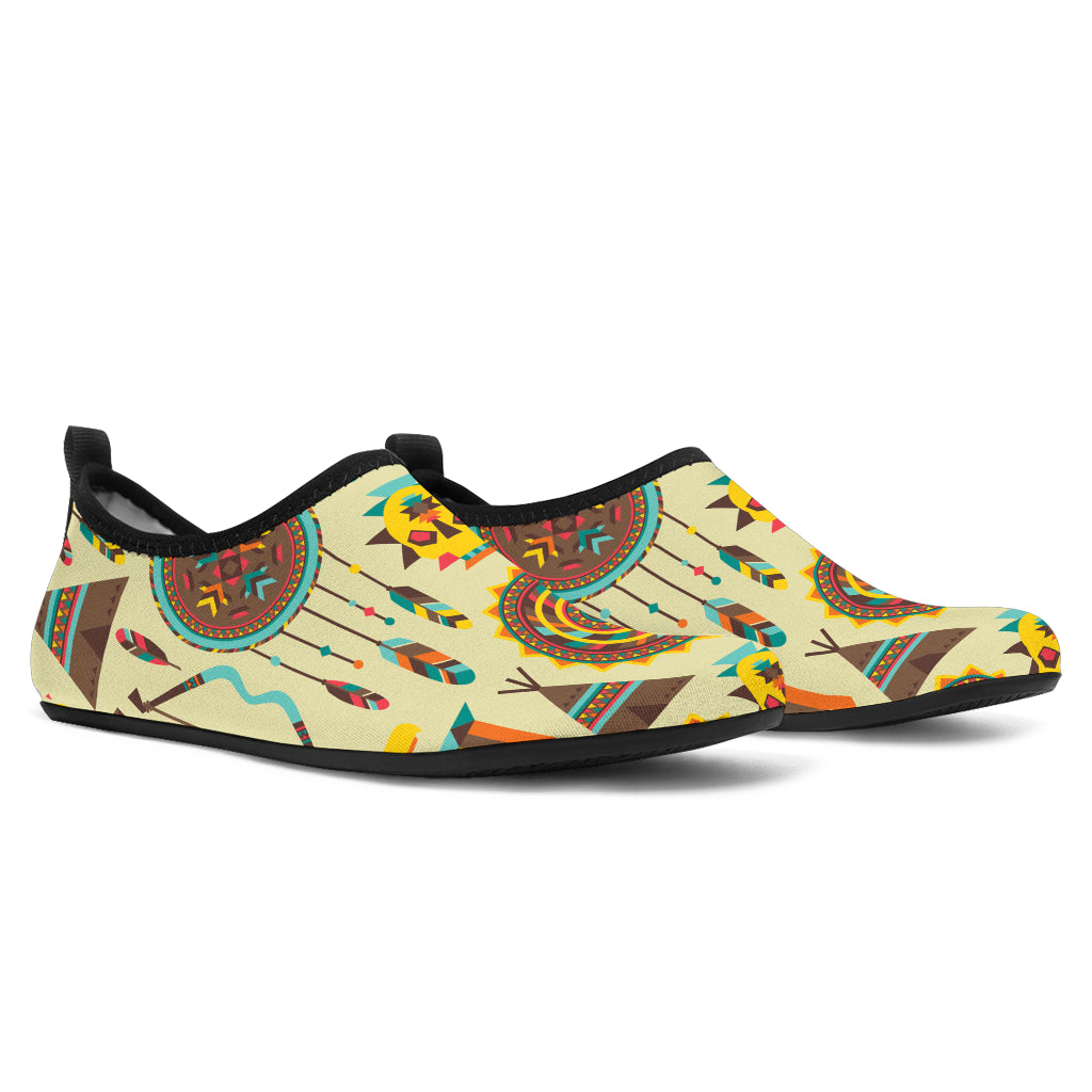 Tribal indians native american aztec Aqua Water Shoes