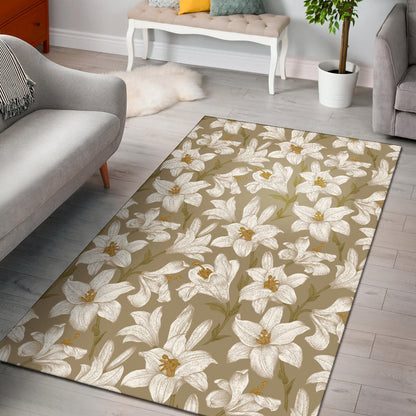 Lily Pattern Print Design LY07 Area Rugs