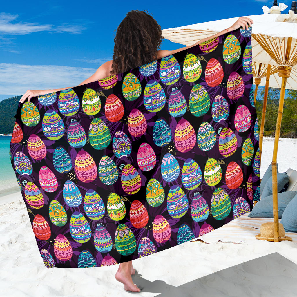 Easter Eggs Pattern Print Design RB08 Sarong Pareo Wrap