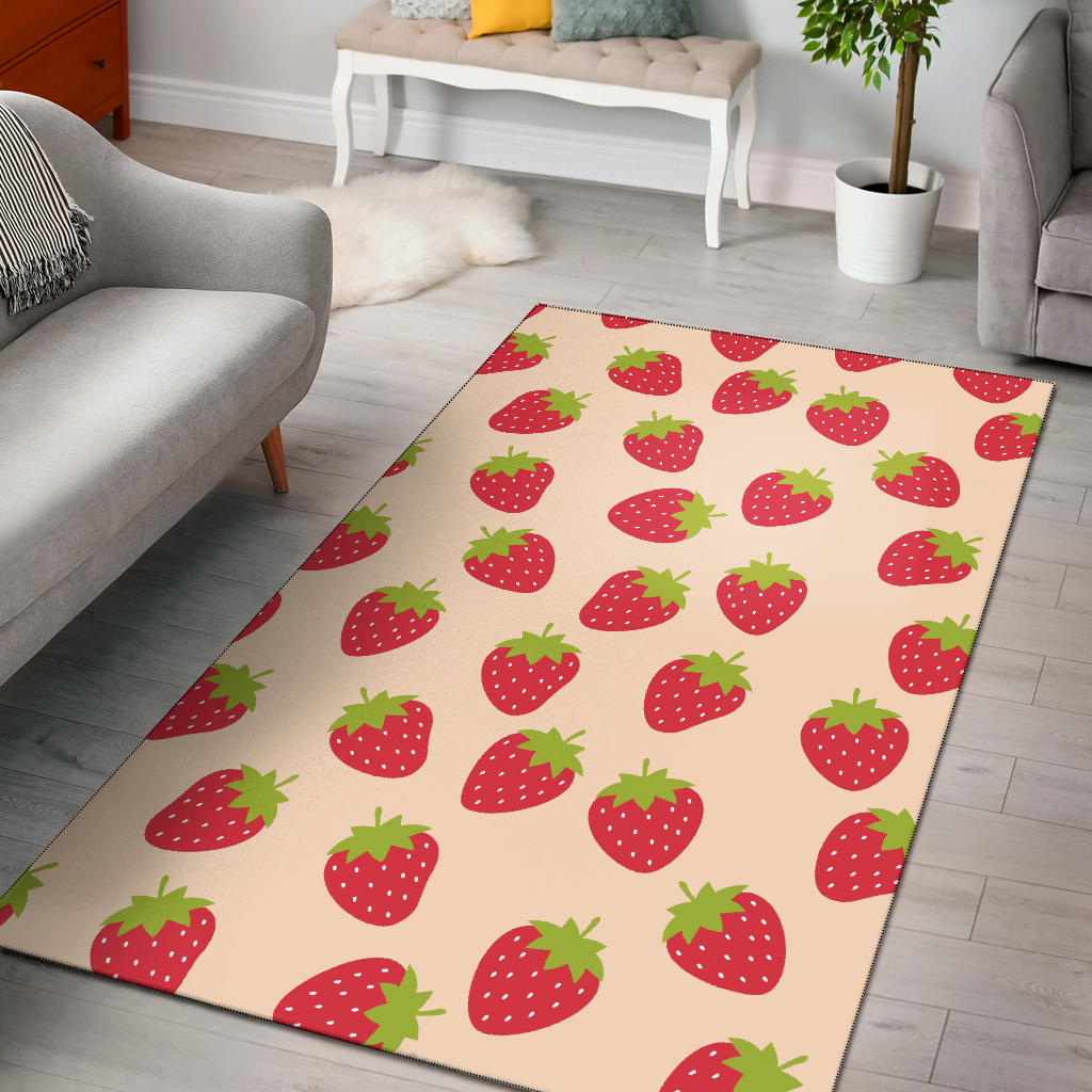 Strawberry Pattern Print Design SB02 Area Rugs