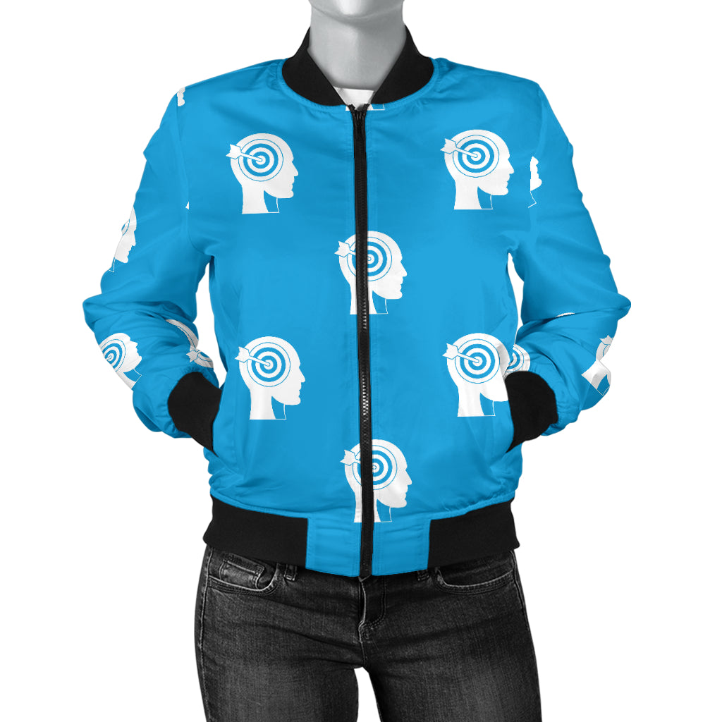 Psychology Pattern Print Design A03 Women's Bomber Jacket