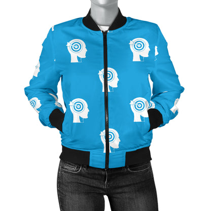 Psychology Pattern Print Design A03 Women's Bomber Jacket