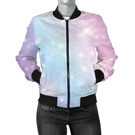 Cosmic Pastel Pattern Print Design 02 Women's Bomber Jacket