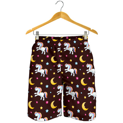 Unicorn Moon Star Mens Shorts