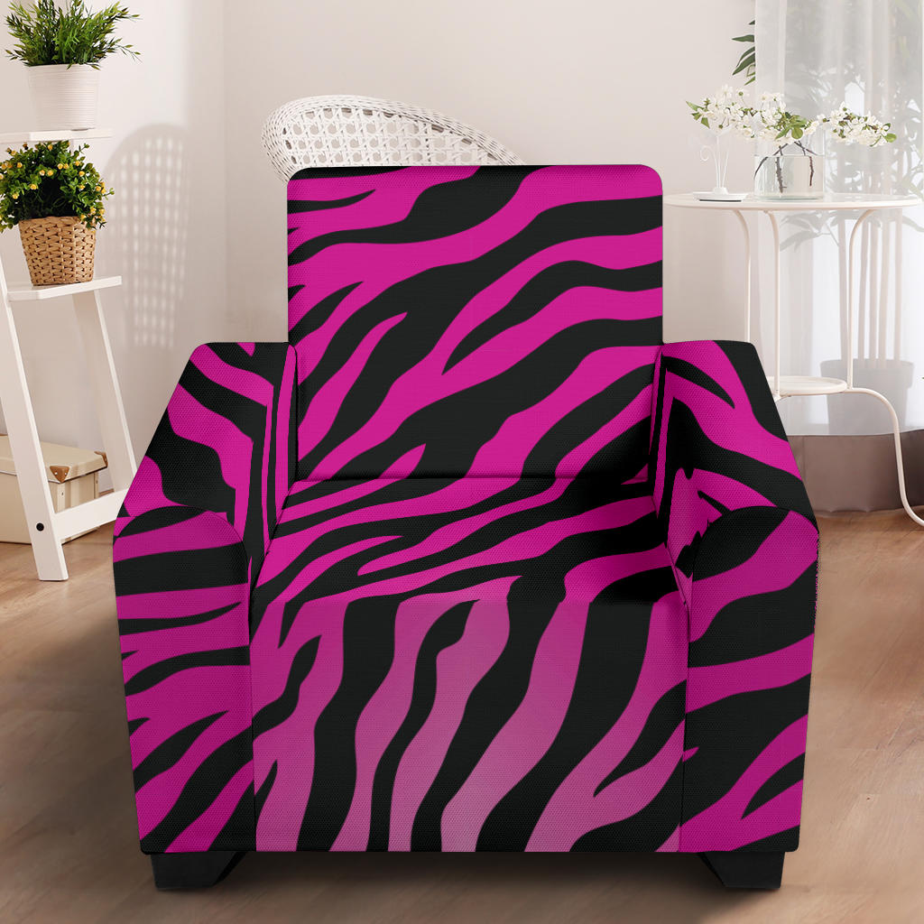 Pink Zebra Armchair Slipcover