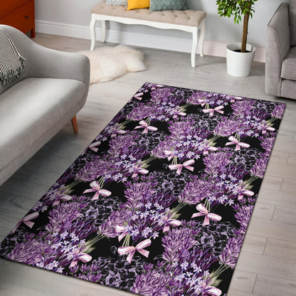 Lavender Pattern Print Design LV06 Area Rugs