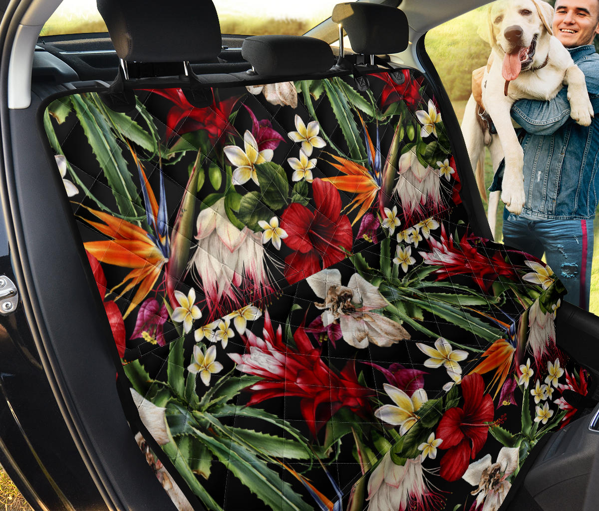 Summer Floral Pattern Print Design SF03 Rear Dog  Seat Cover