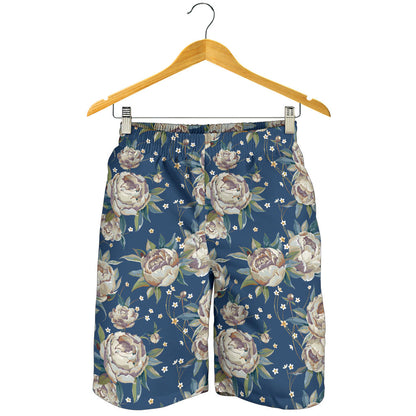 Peony Pattern Print Design A03 Mens Shorts