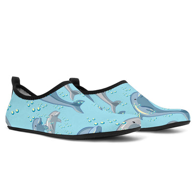 Dolphin Print Pattern Aqua Water Shoes