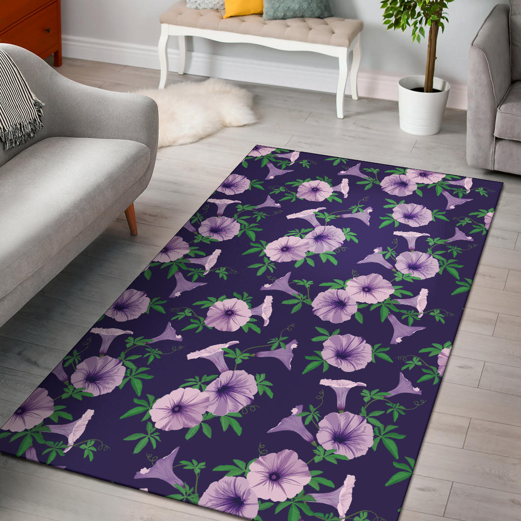 Morning Glory Pattern Print Design MG01 Area Rugs