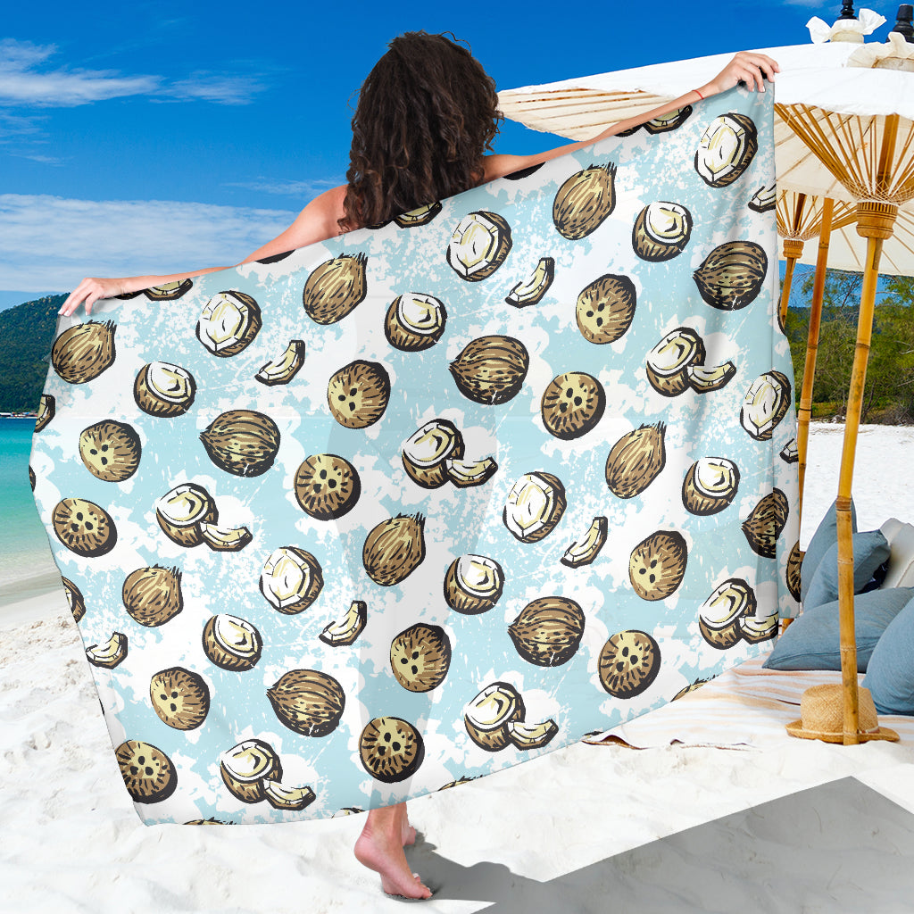 Coconut Pattern Print Design CN01 Sarong Pareo Wrap